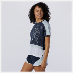 Eclipse Printed Fast Flight Short Sleeve Top New Balance Clothing