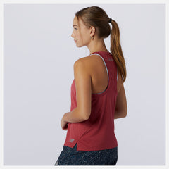 Earth Red Printed Impact Run Hybrid Tank New Balance Clothing