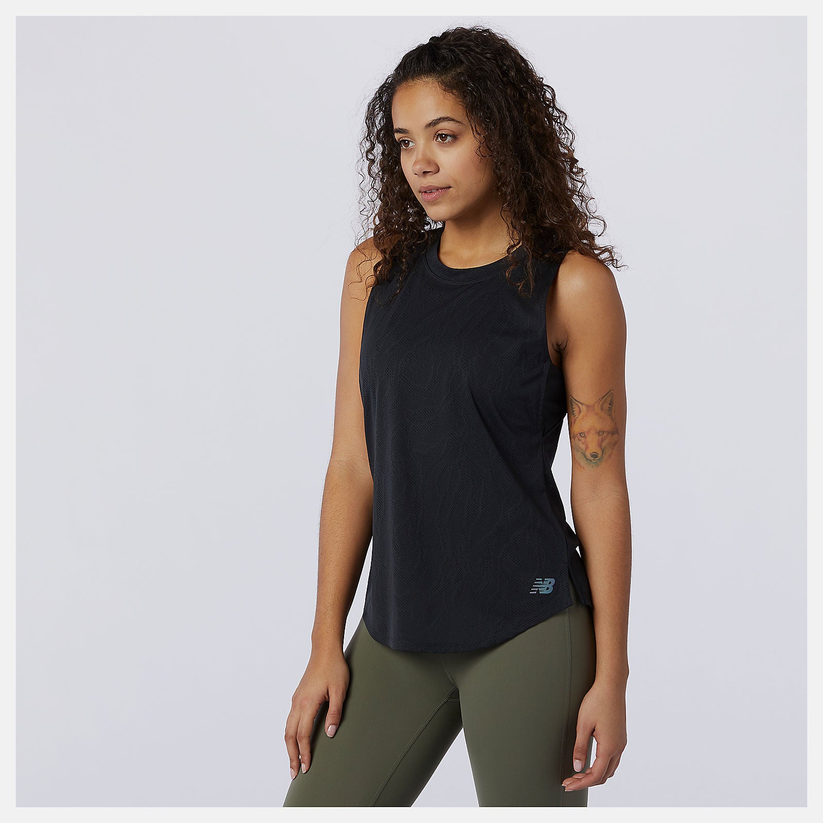 Black Q Speed Fuel Jacquard Tank New Balance Clothing