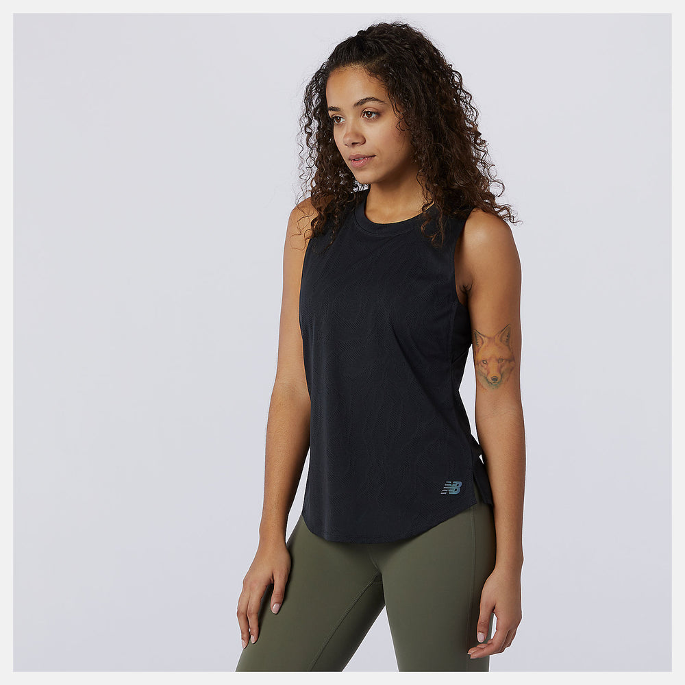 Black Q Speed Fuel Jacquard Tank New Balance Clothing