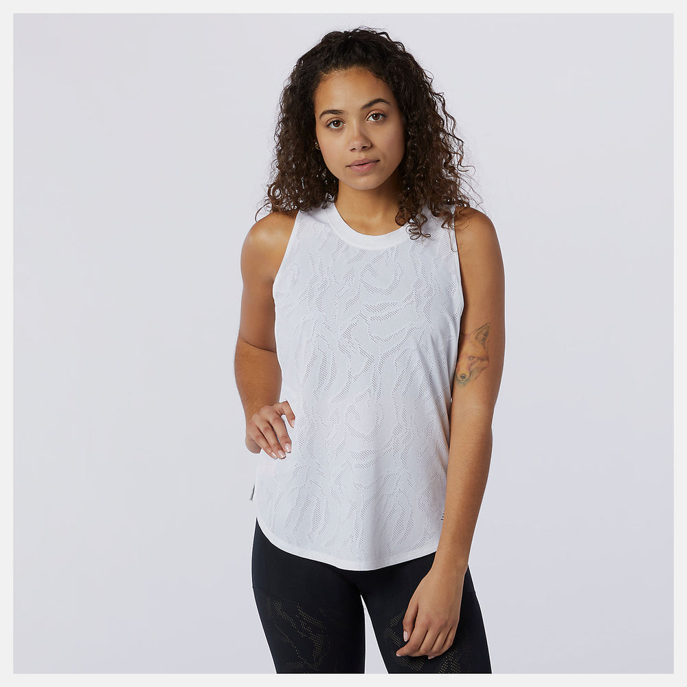 White Q Speed Fuel Jacquard Tank New Balance Clothing