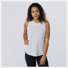 White Q Speed Fuel Jacquard Tank New Balance Clothing