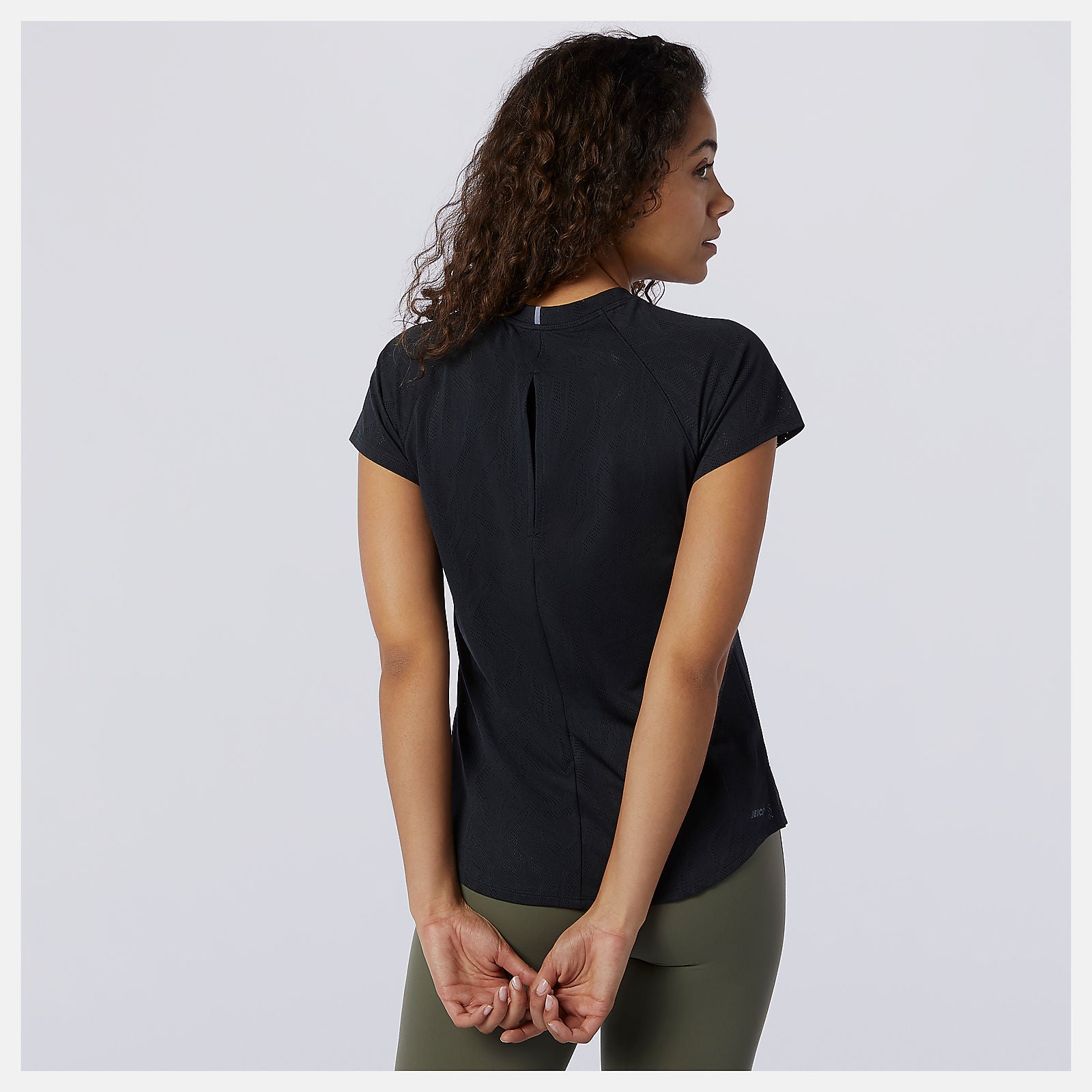 Black Q Speed Fuel Jacquard Short Sleeve New Balance Clothing