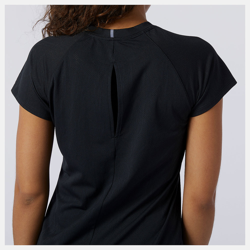 Black Q Speed Fuel Jacquard Short Sleeve New Balance Clothing