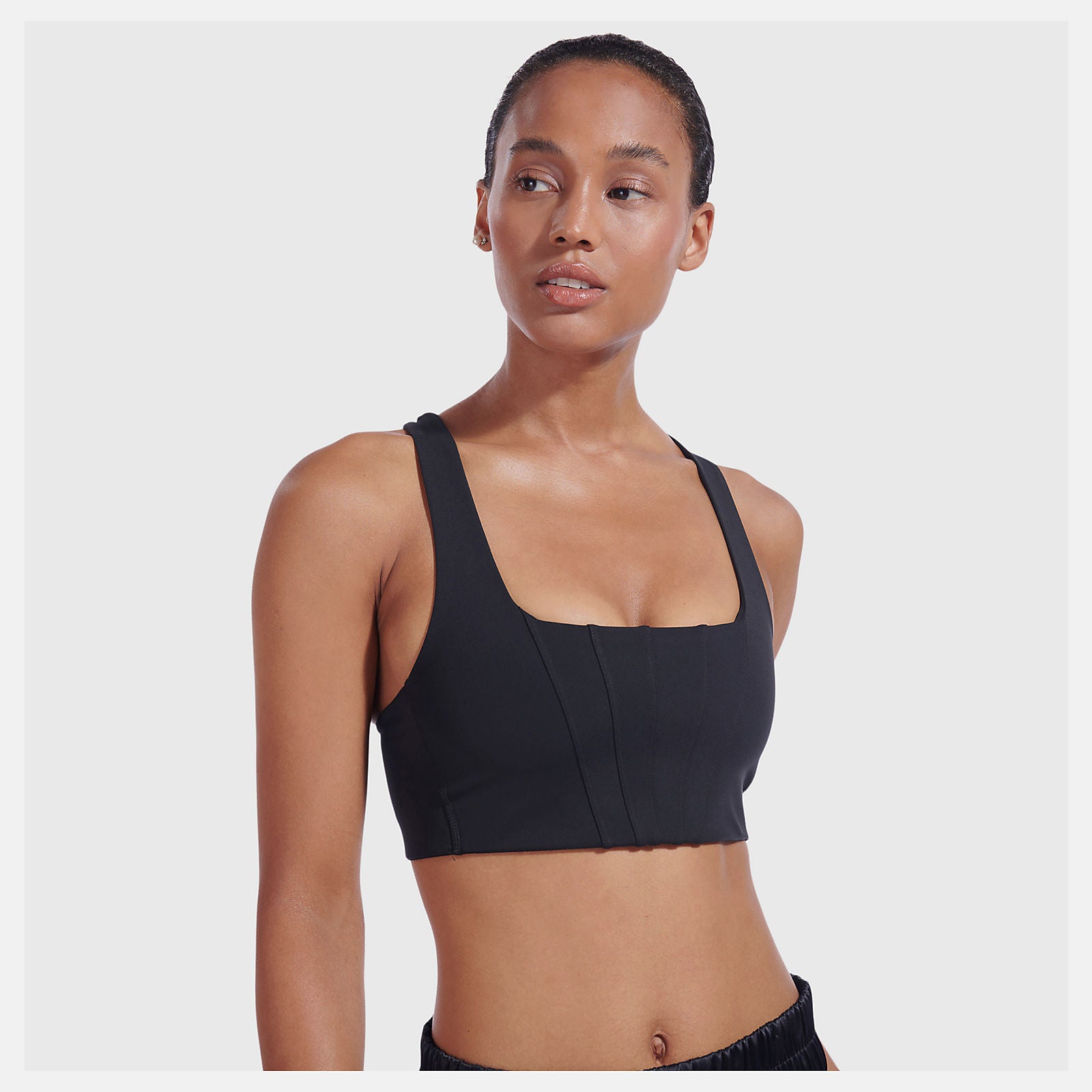 Black NB x Staud Crop Bra New Balance Clothing