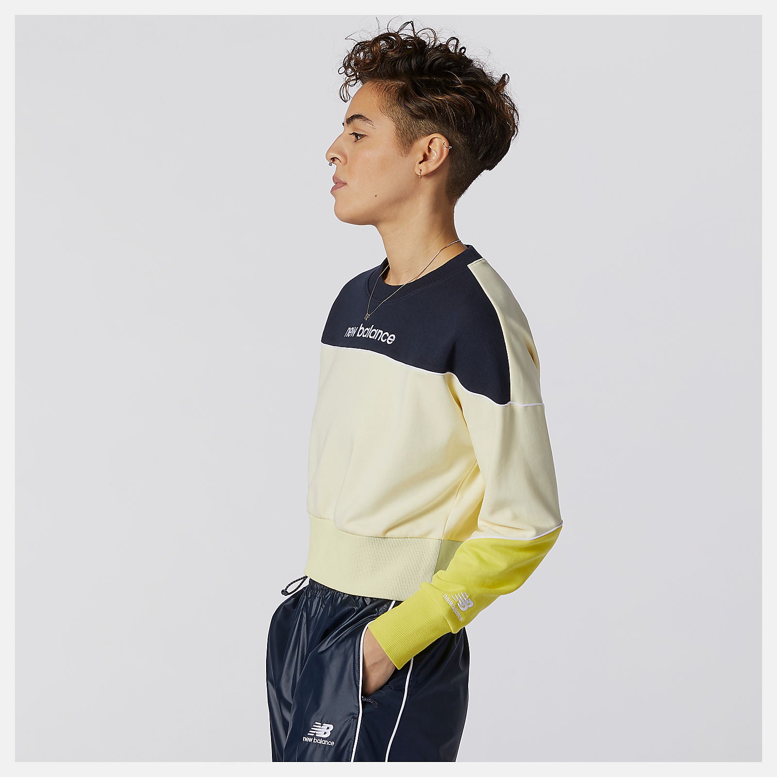 Clear Yellow NB Athletics Crew Fleece New Balance Clothing
