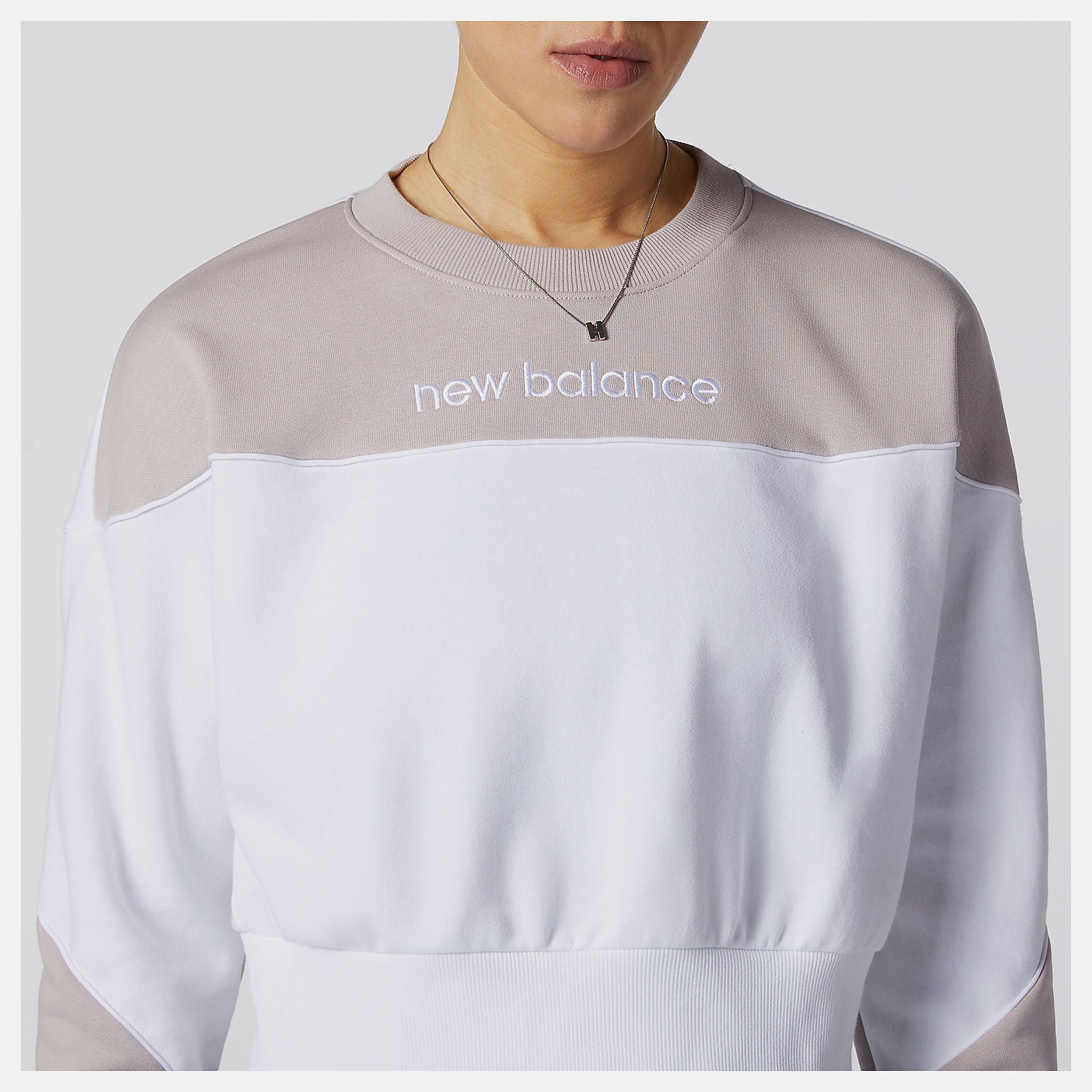White Multi NB Athletics Crew Fleece New Balance Clothing