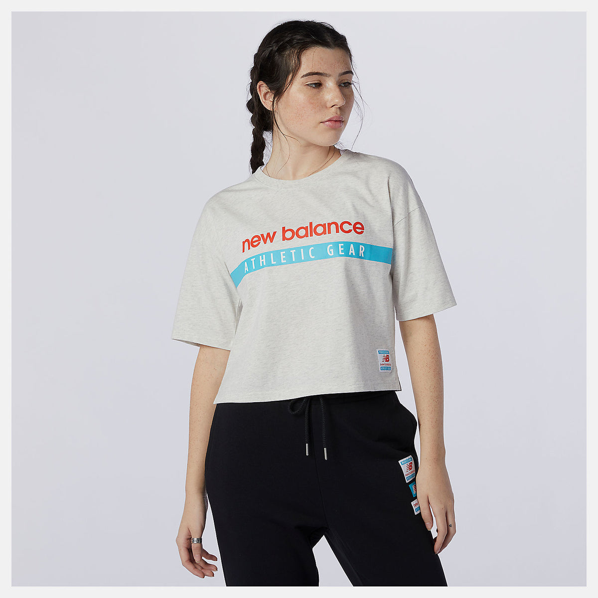 Sea Salt Heather NB Essentials Field Day Boxy Tee New Balance Clothing