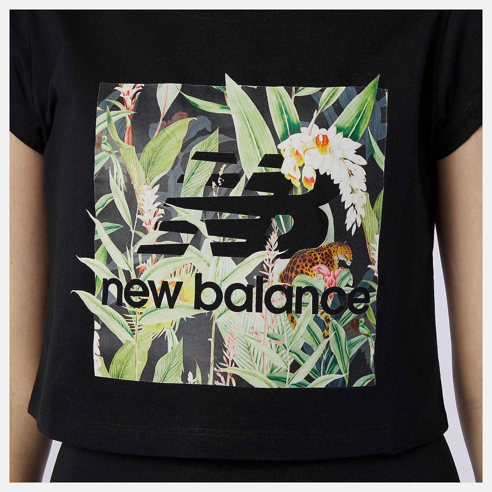 Black NB Essentials Botanical Tee New Balance Clothing
