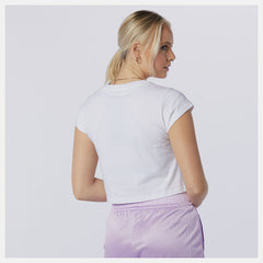 White NB Essentials Botanical Tee New Balance Clothing