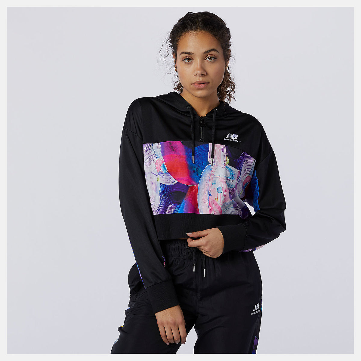 Black/Magnet NB Athletics Erin Loree Half-zip Hoodie New Balance Clothing