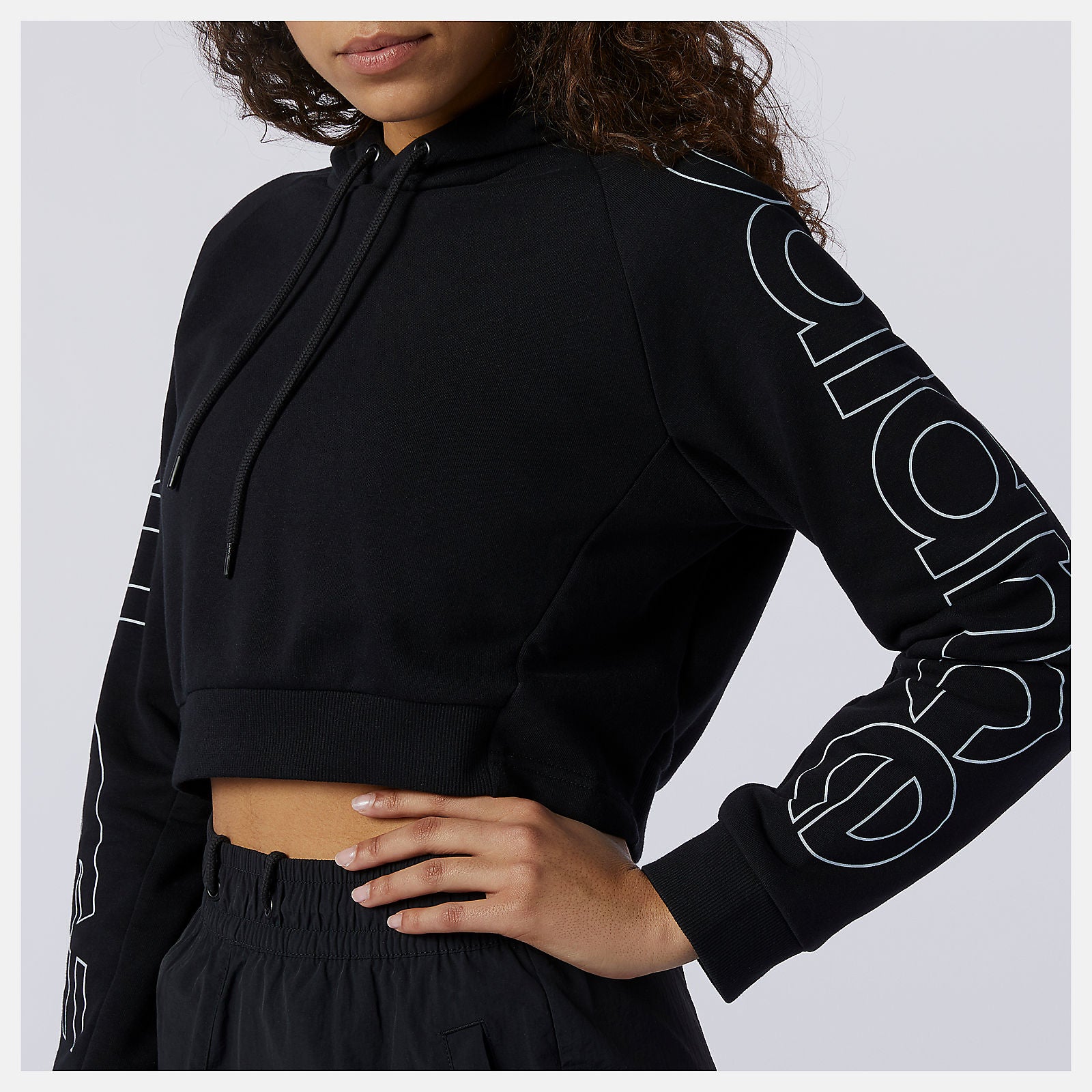 Black Sport Style Optiks Hoodie New Balance Clothing