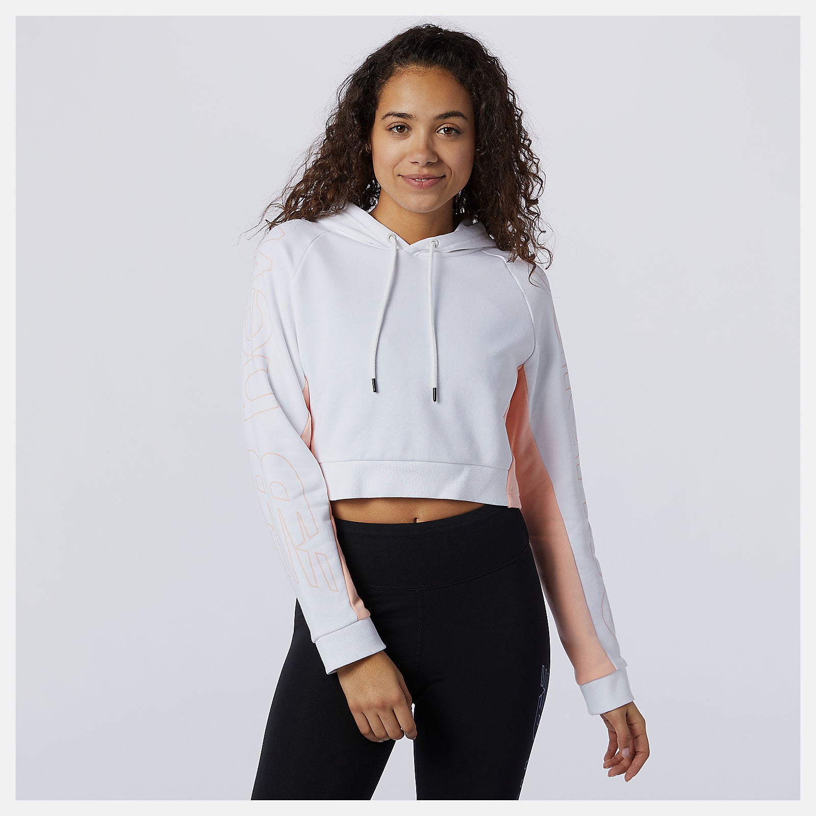 White Sport Style Optiks Hoodie New Balance Clothing
