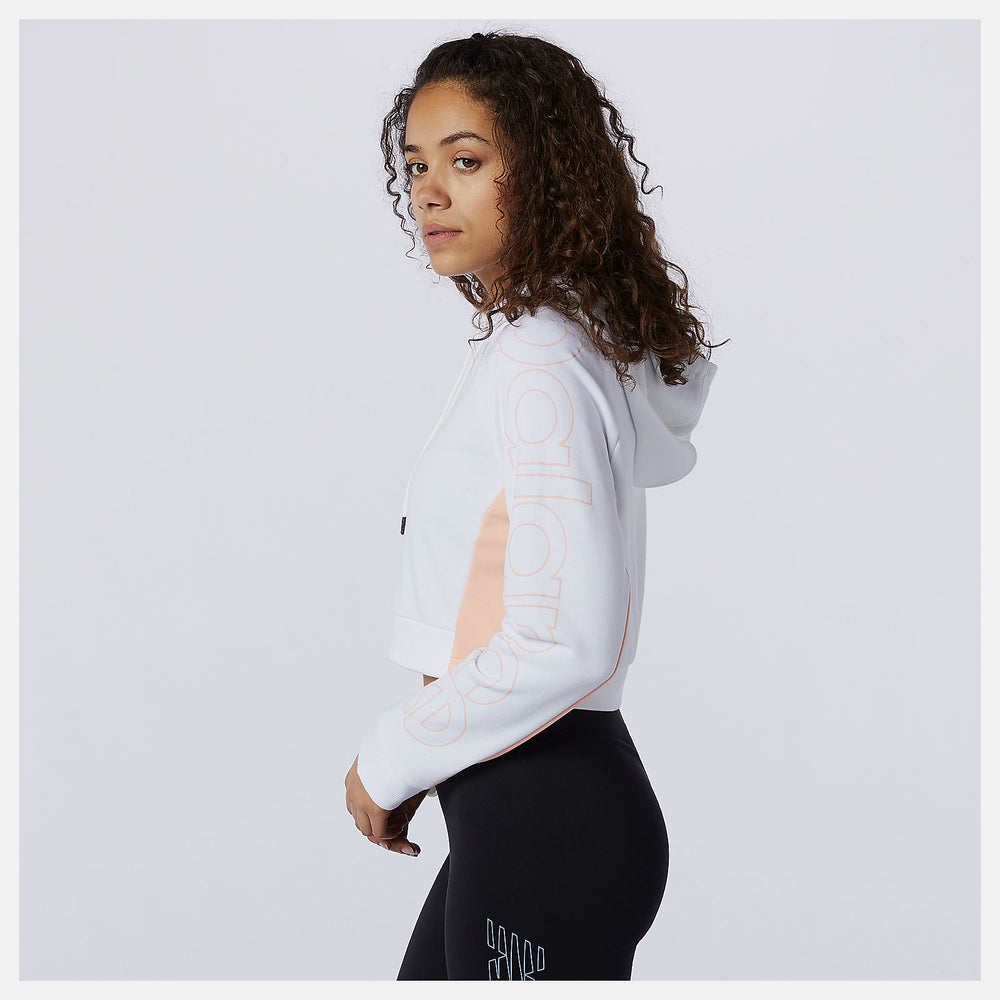 White Sport Style Optiks Hoodie New Balance Clothing