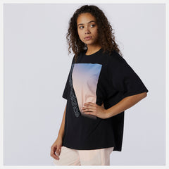 Black Sport Style Optiks Gradient Graphic Tee New Balance Clothing