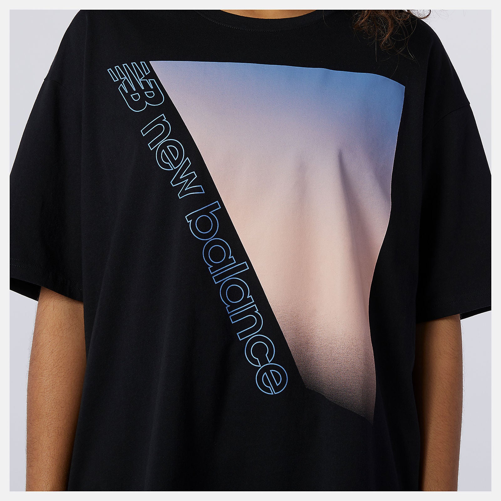 Black Sport Style Optiks Gradient Graphic Tee New Balance Clothing