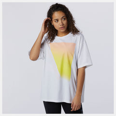 White Sport Style Optiks Gradient Graphic Tee New Balance Clothing