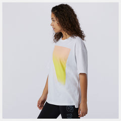 White Sport Style Optiks Gradient Graphic Tee New Balance Clothing