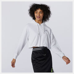 White NB Athletics Collide Terry Hoodie New Balance Clothing