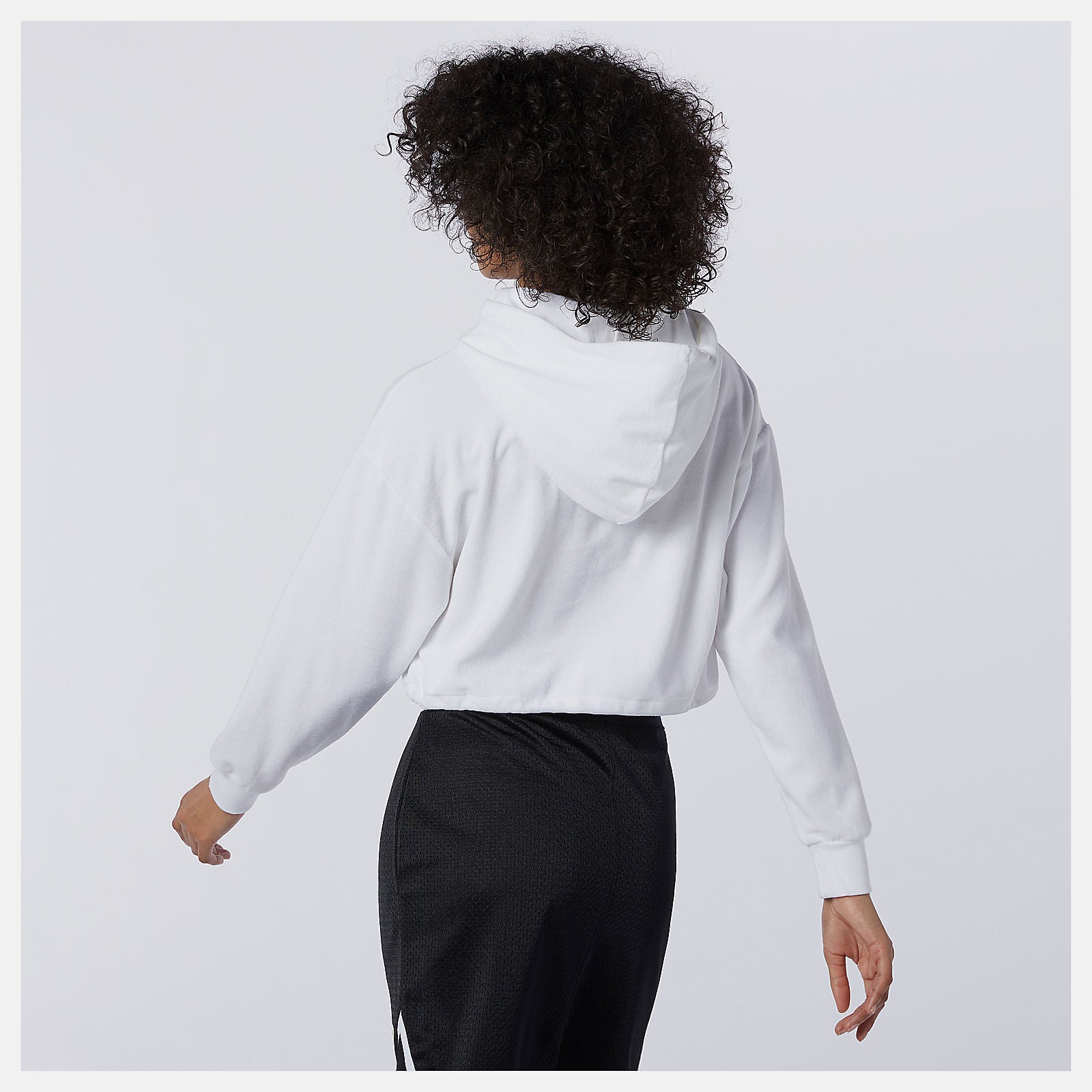 White NB Athletics Collide Terry Hoodie New Balance Clothing
