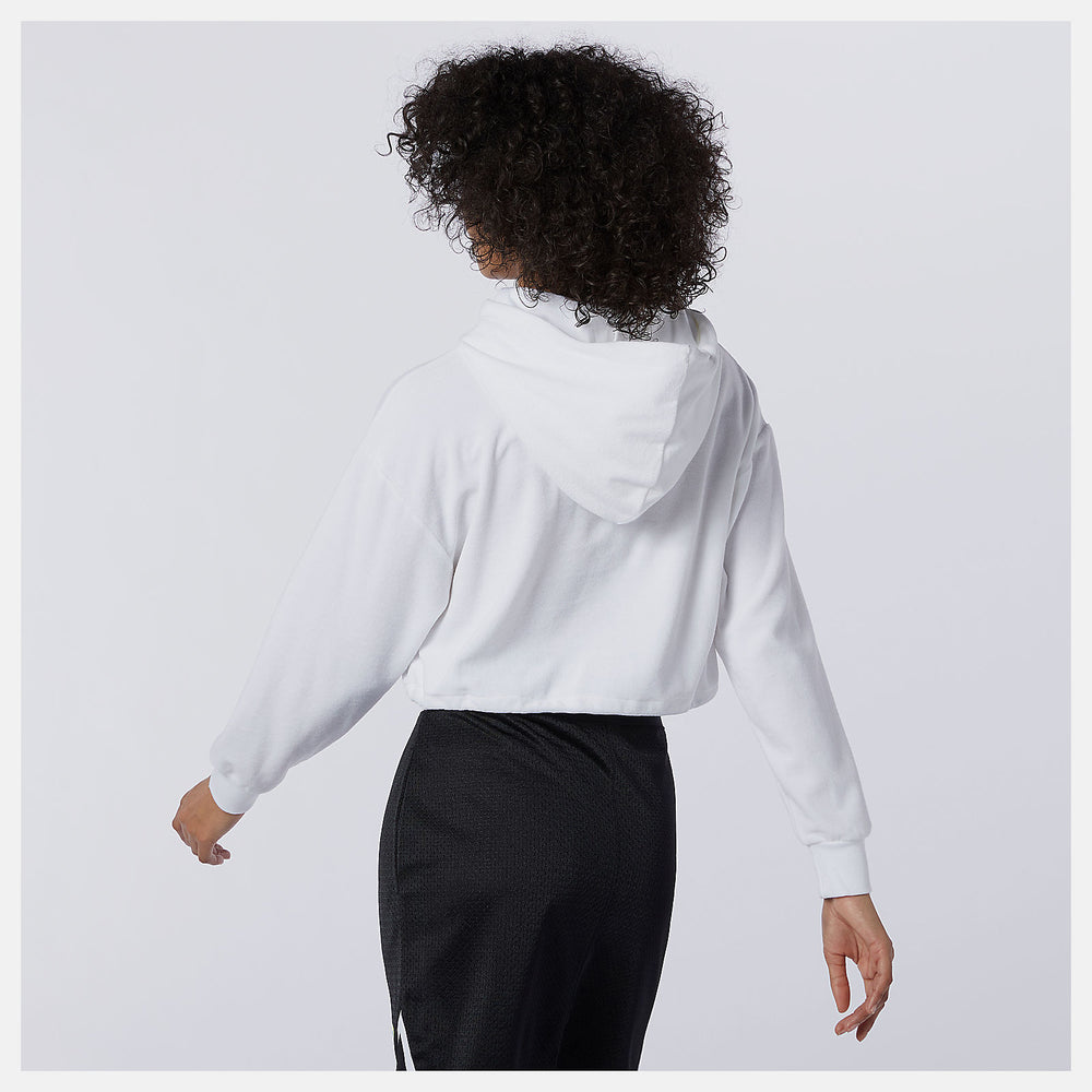 White NB Athletics Collide Terry Hoodie New Balance Clothing