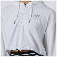 White NB Athletics Collide Terry Hoodie New Balance Clothing
