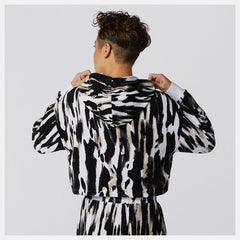 White Print NB Athletics Collide Printed Terry Hoodie New Balance Clothing