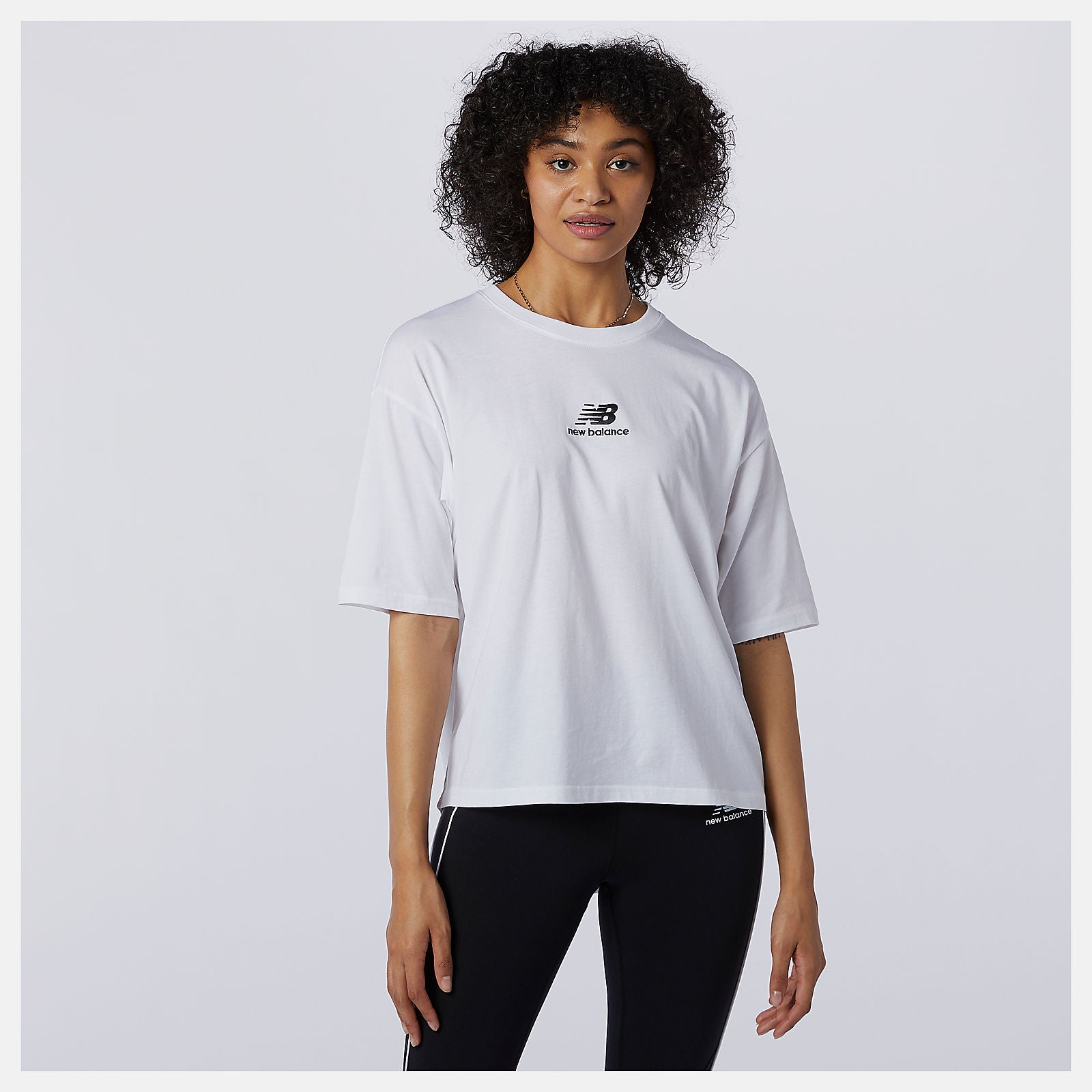 White NB Athletics Collide Short Sleeve Tee New Balance Clothing