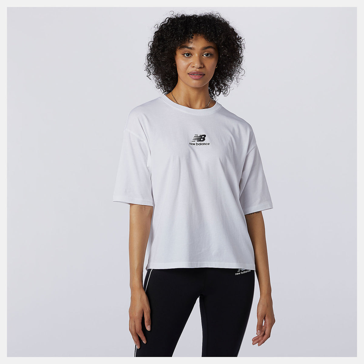 White NB Athletics Collide Short Sleeve Tee New Balance Clothing