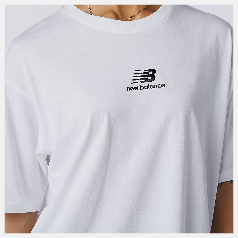 White NB Athletics Collide Short Sleeve Tee New Balance Clothing