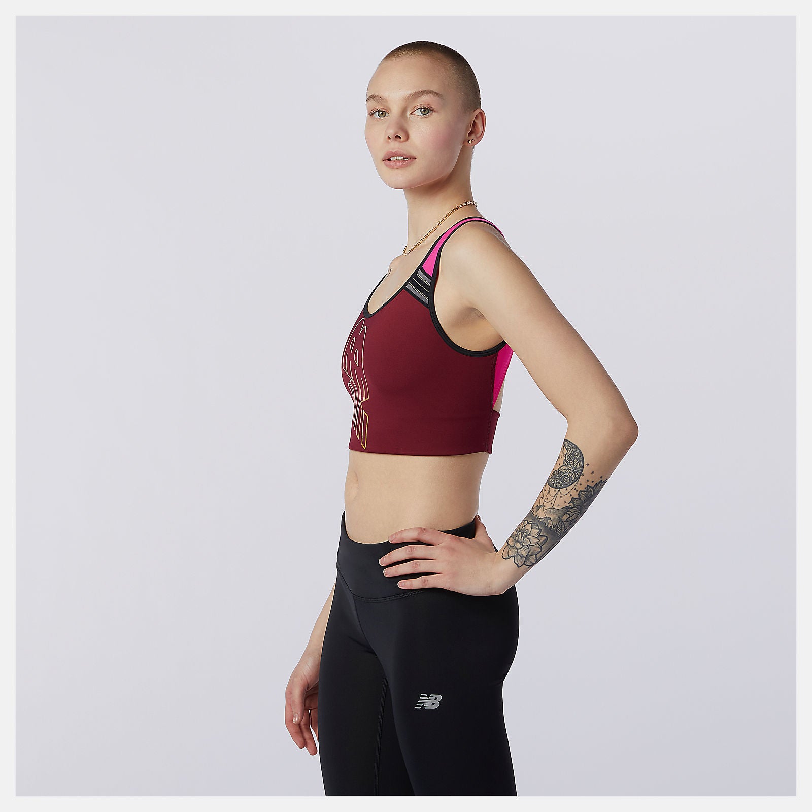 Garnet Achiever Crop Top New Balance Clothing