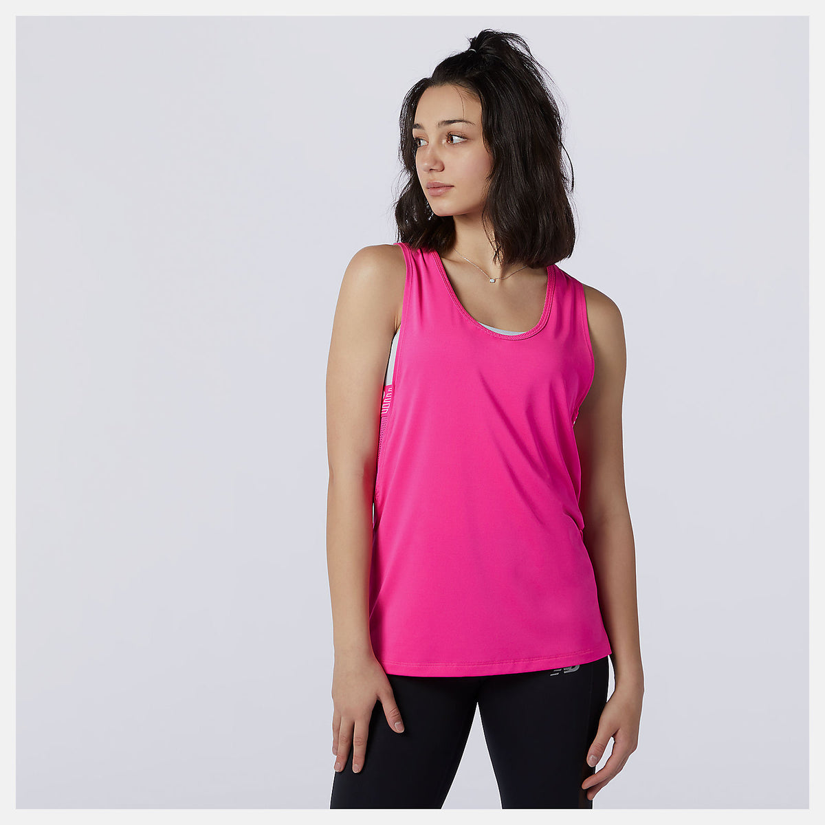 Pink Glo Relentless Sweat Tank New Balance Clothing