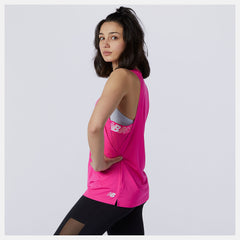 Pink Glo Relentless Sweat Tank New Balance Clothing