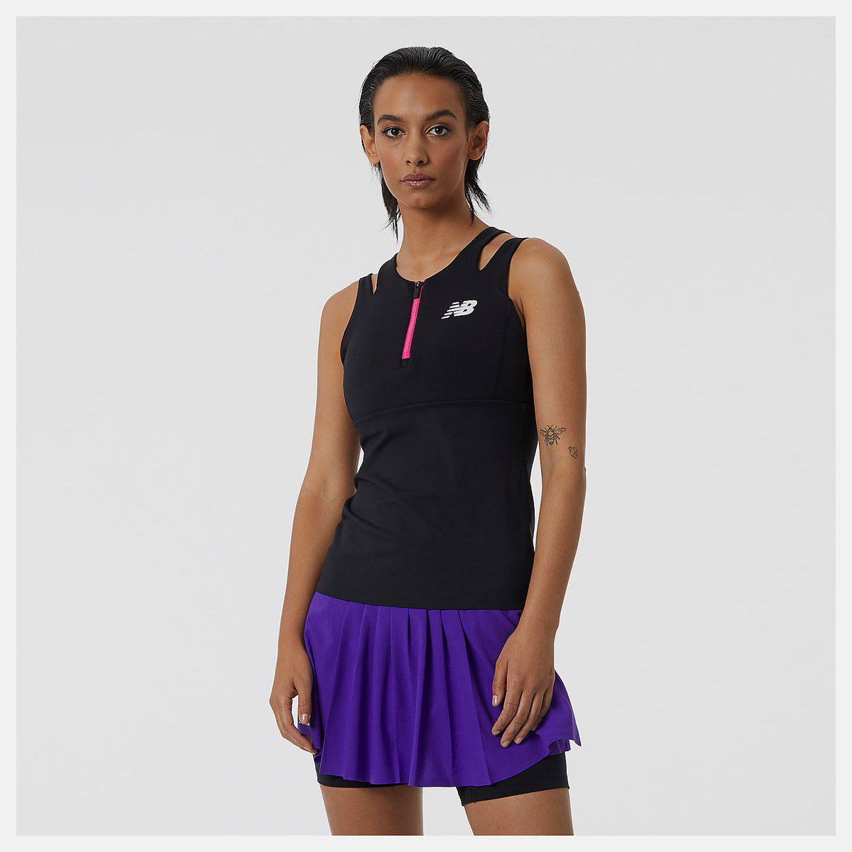 Black Tournament Keyhole Tank New Balance Clothing