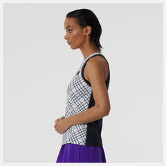 White Printed Tournament Tank New Balance Clothing