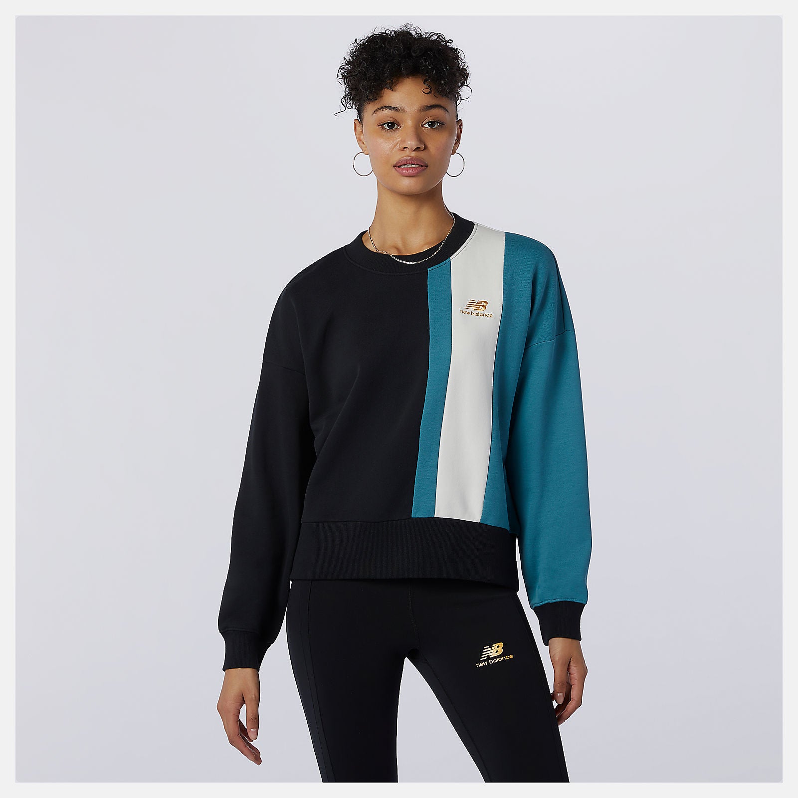 Black NB Athletics Higher Learning Crew New Balance Clothing