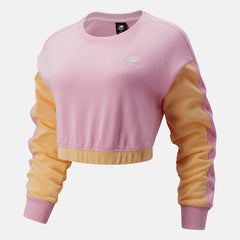 Pink Lemonade NB Athletics Baroque Crop Crew New Balance Clothing