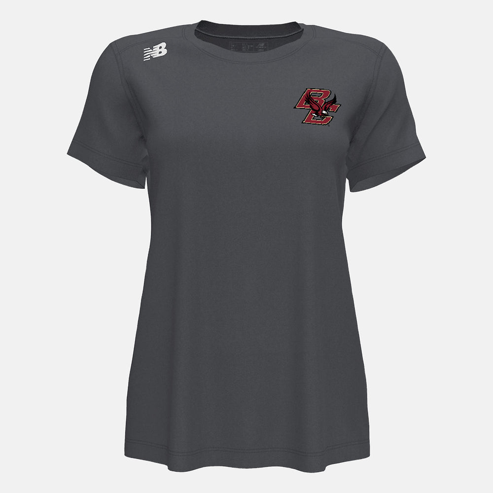Dark Heather NB Short Sleeve Tech Tee(Boston College) New Balance Clothing