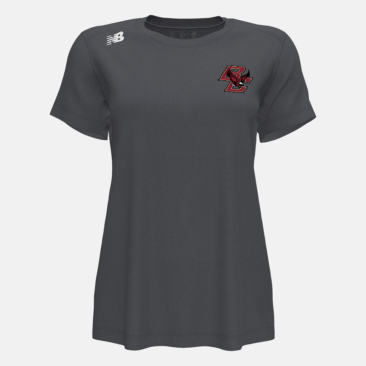 Dark Heather NB Short Sleeve Tech Tee(Boston College) New Balance Clothing