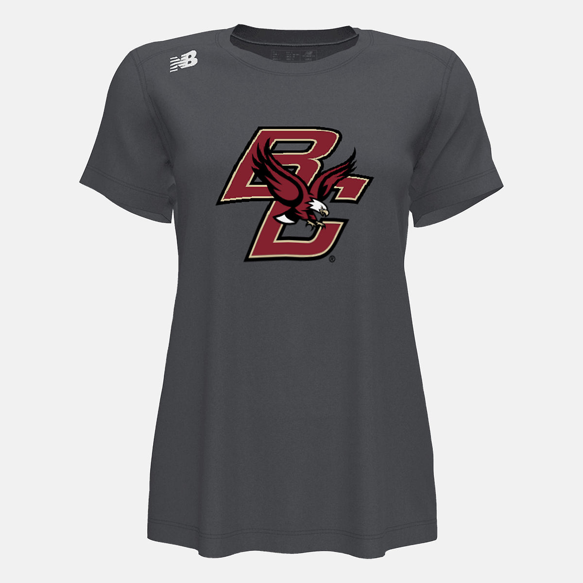 Dark Heather NB Short Sleeve Tech Tee(Boston College) New Balance Clothing