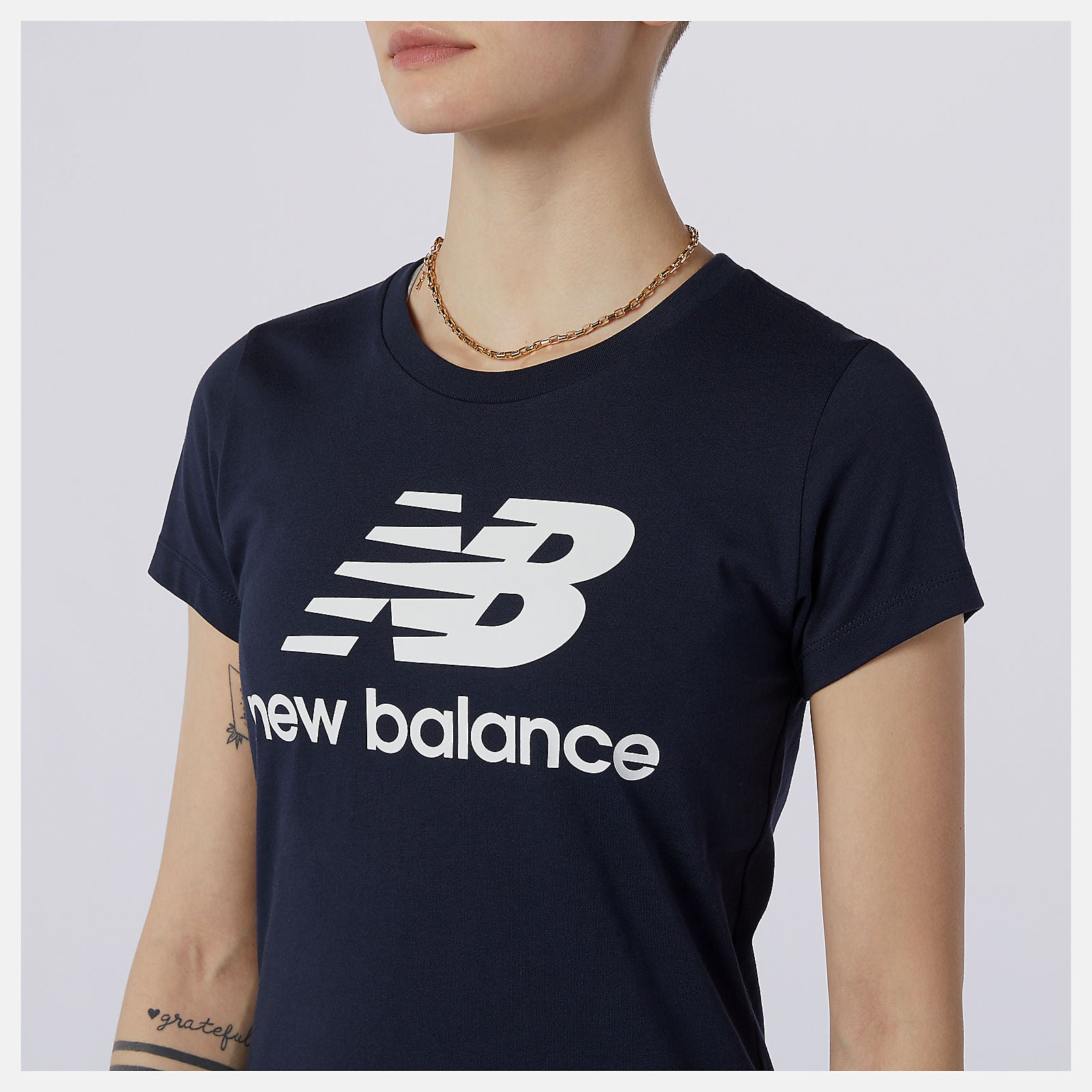 Eclipse Essentials Stacked Logo Tee New Balance Clothing