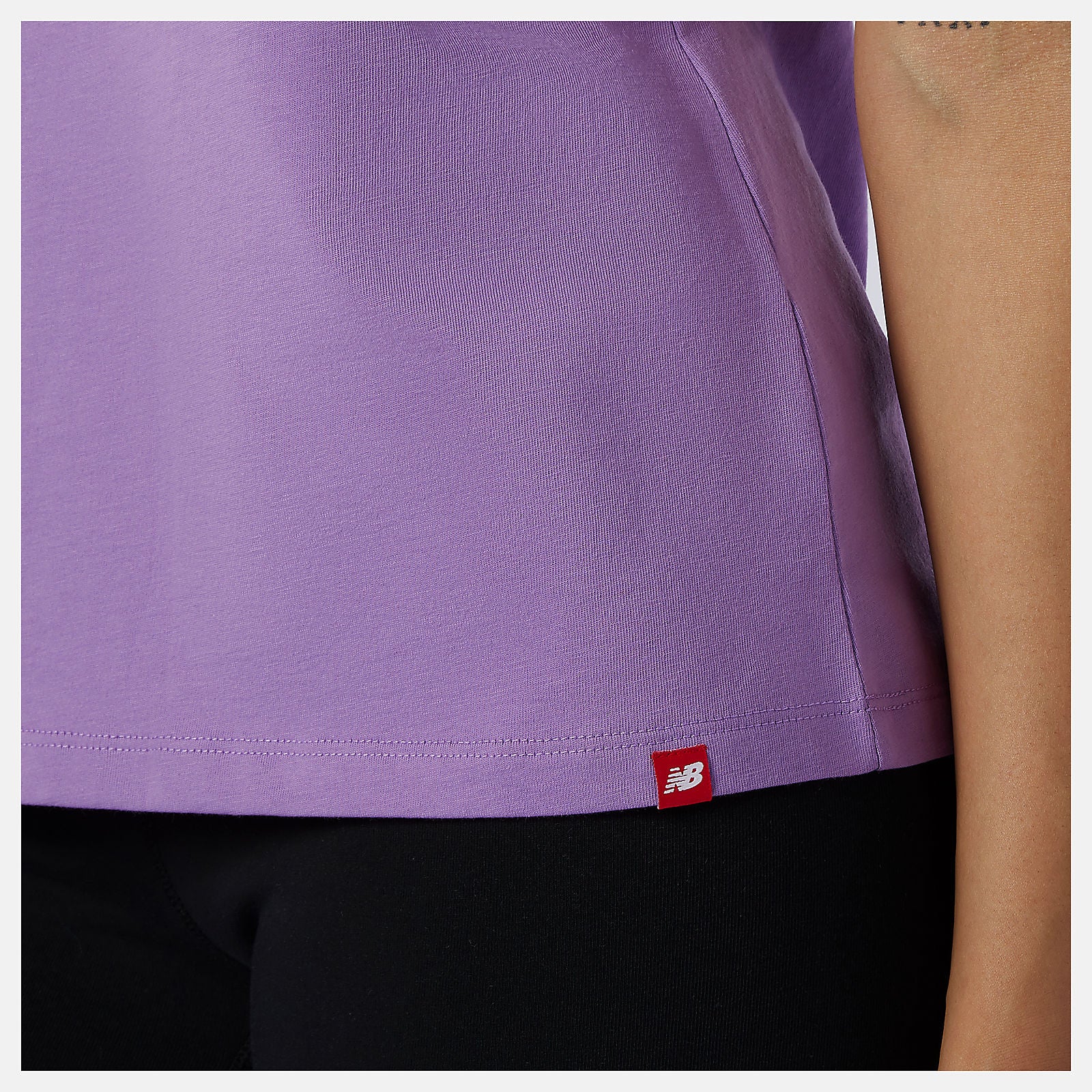 Heliotrope Essentials Stacked Logo Tee New Balance Clothing