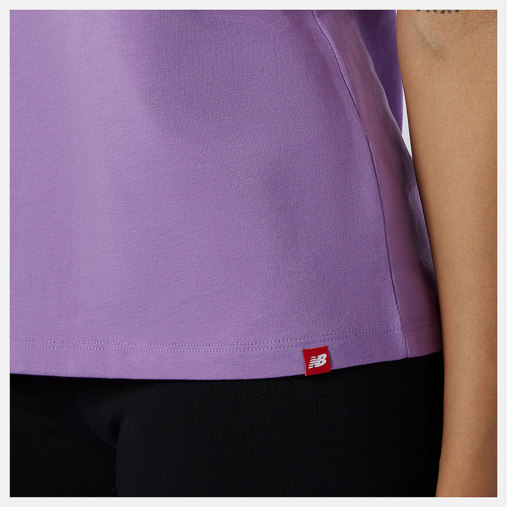 Heliotrope Essentials Stacked Logo Tee New Balance Clothing