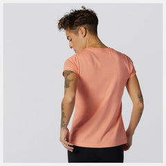 Paradise Pink Essentials Stacked Logo Tee New Balance Clothing