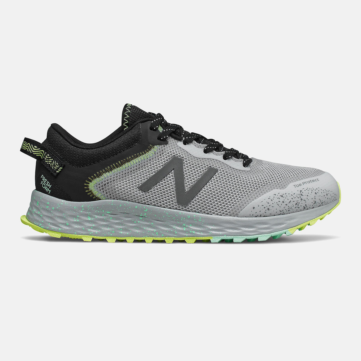 Light Aluminum/Black and Neo Mint Fresh Foam Arishi Trail New Balance Shoes
