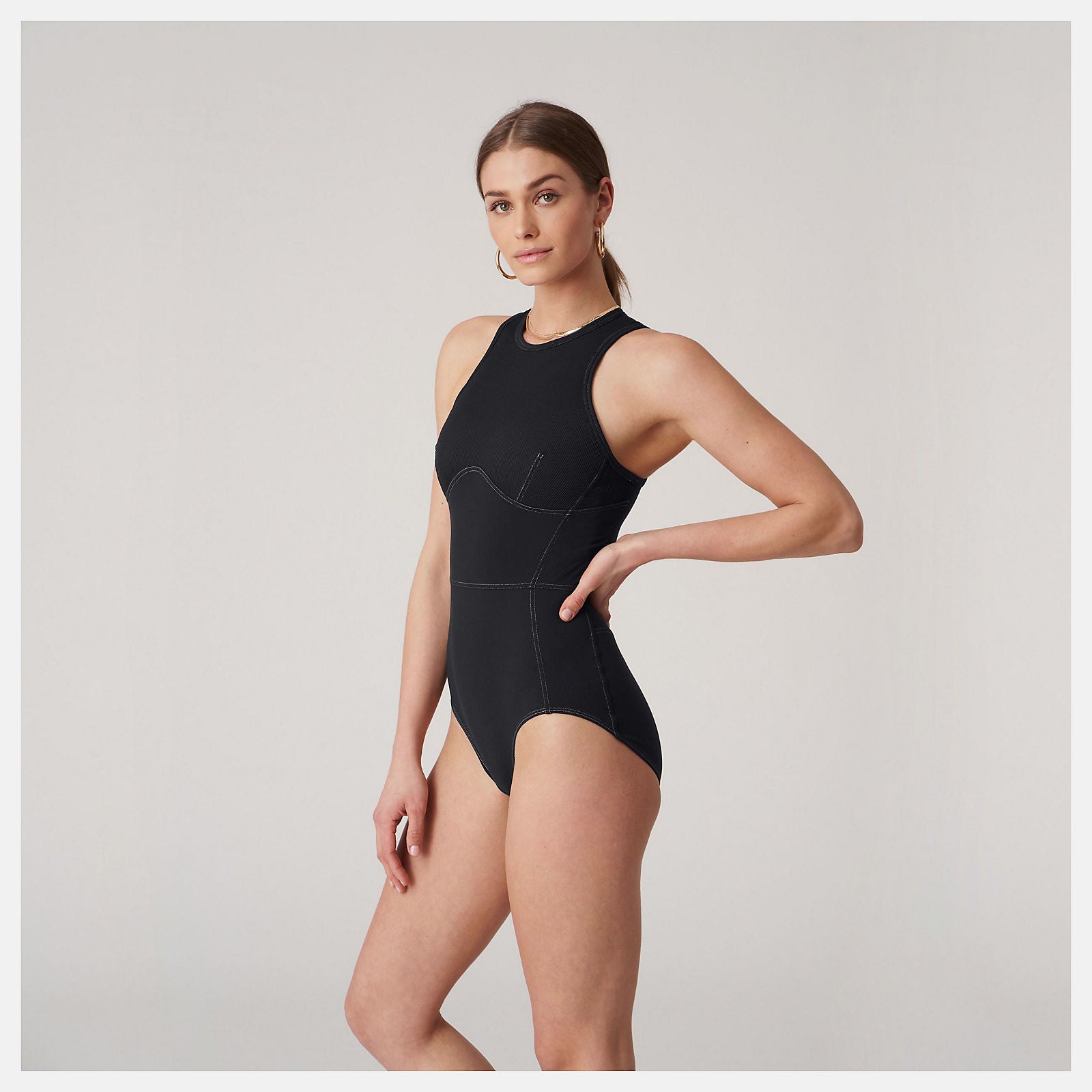 Black Bandier Brief Bodysuit New Balance Clothing
