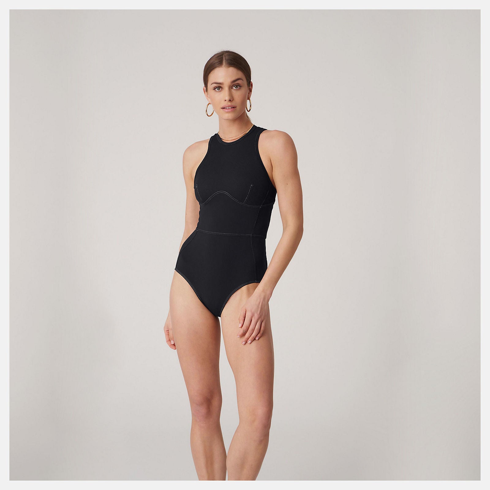 Black Bandier Brief Bodysuit New Balance Clothing