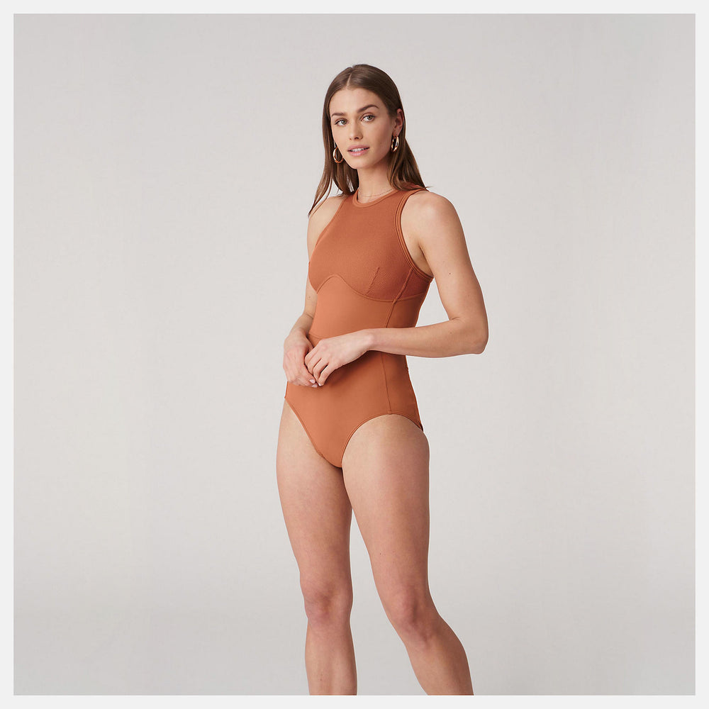 Terra Cotta Bandier Brief Bodysuit New Balance Clothing