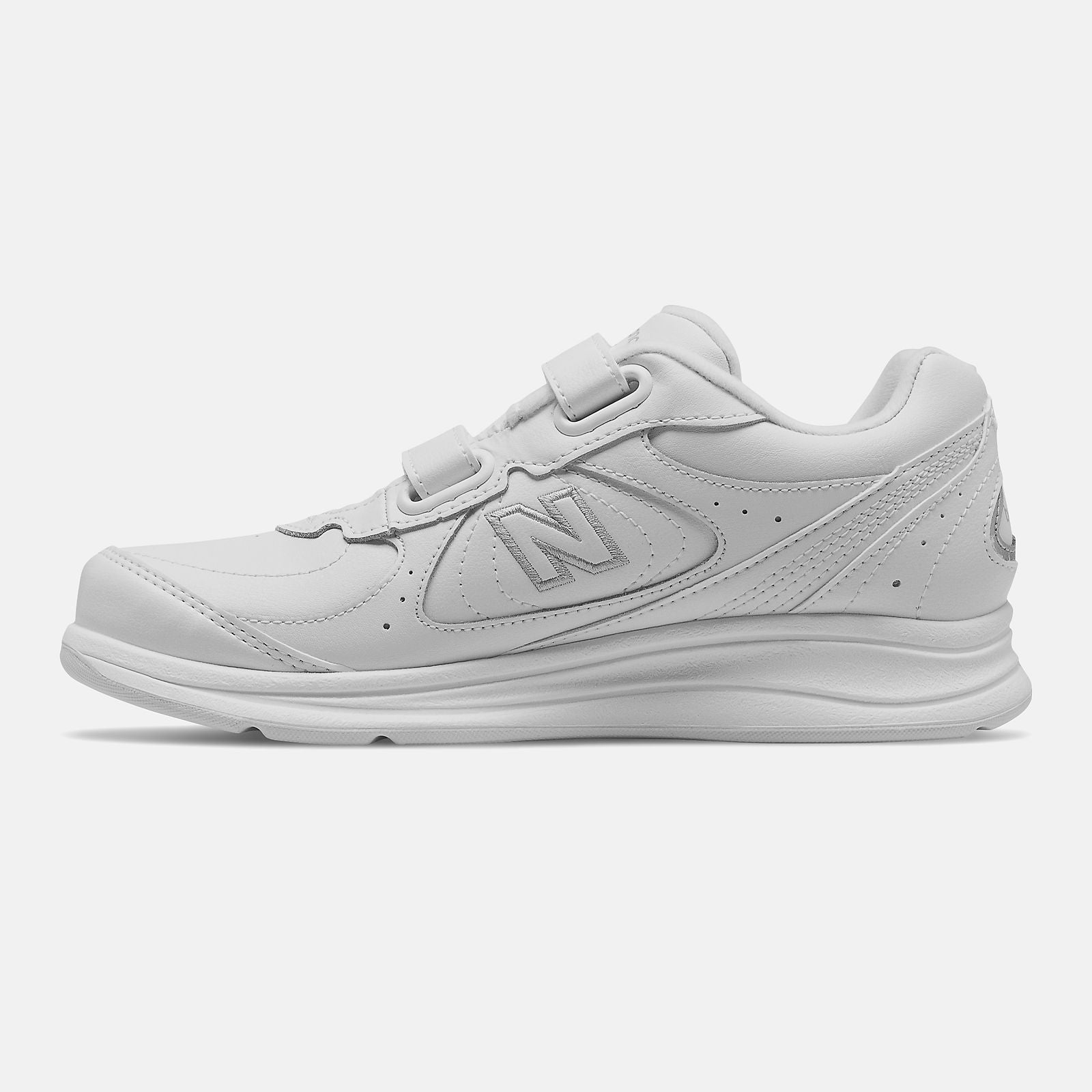 White Hook and Loop 577 New Balance Shoes