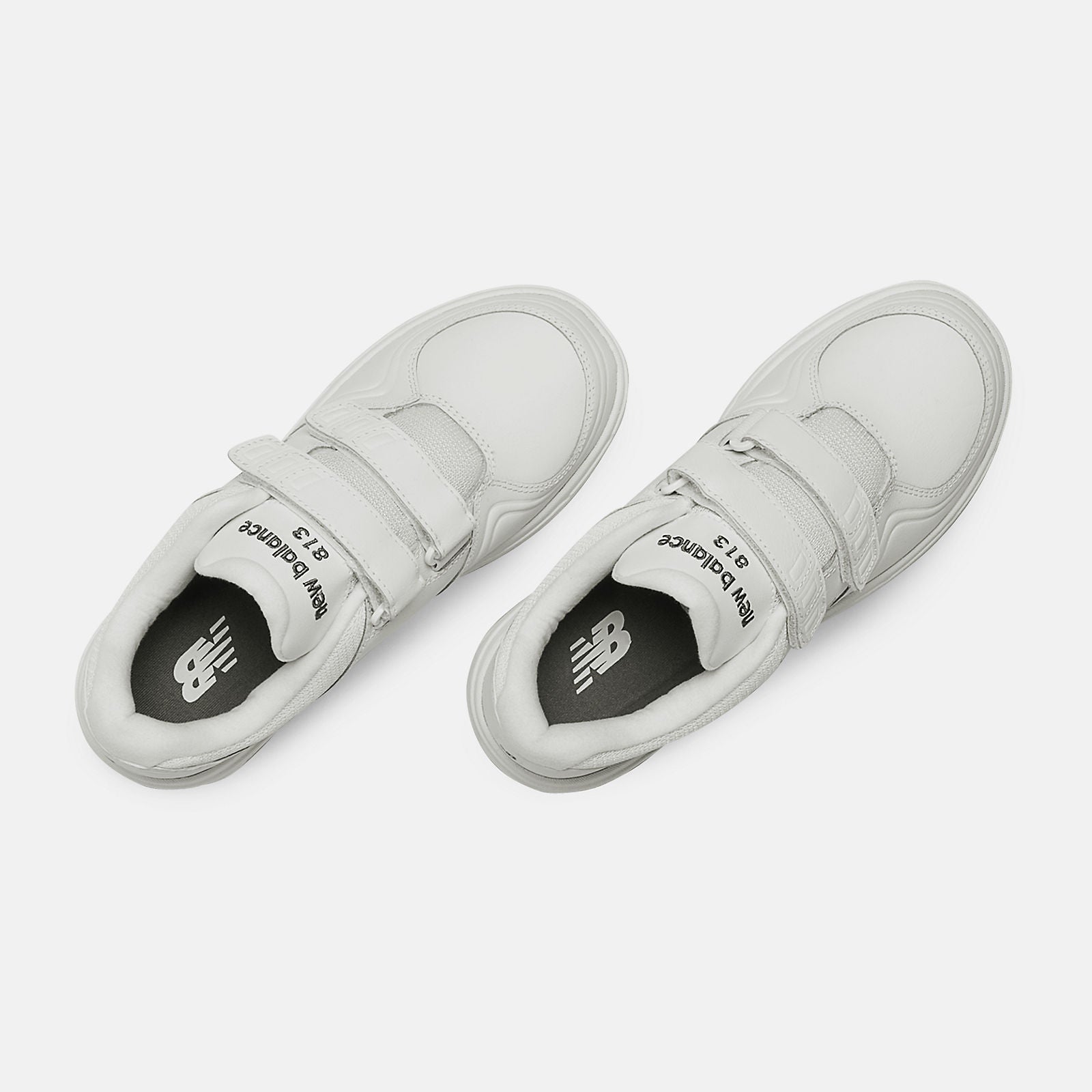 White Hook and Loop 813 New Balance Shoes